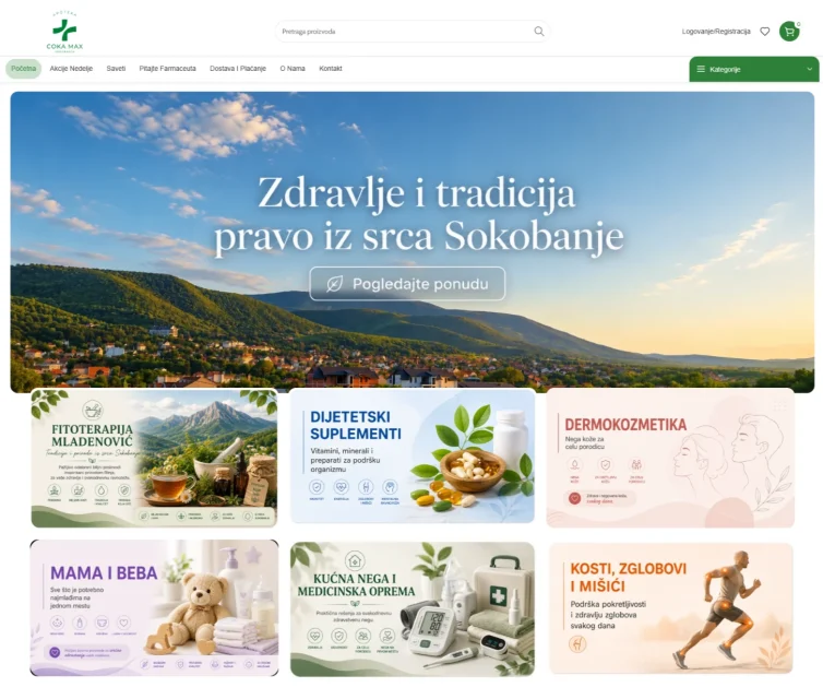 Internet prodavnica – Apoteka Coka Max